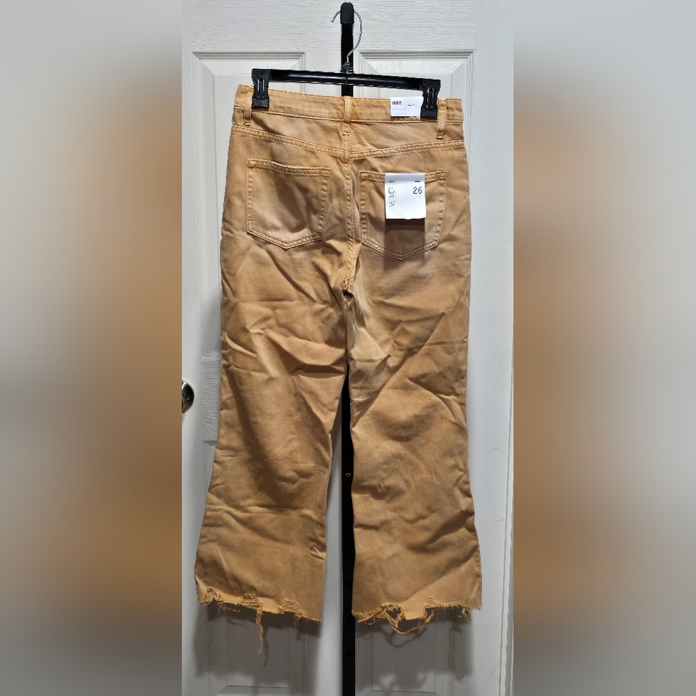 Vervet Flying By Monkey Leslie High Rise 90s Distressed Crop Flare Jeans - Picture 8 of 11